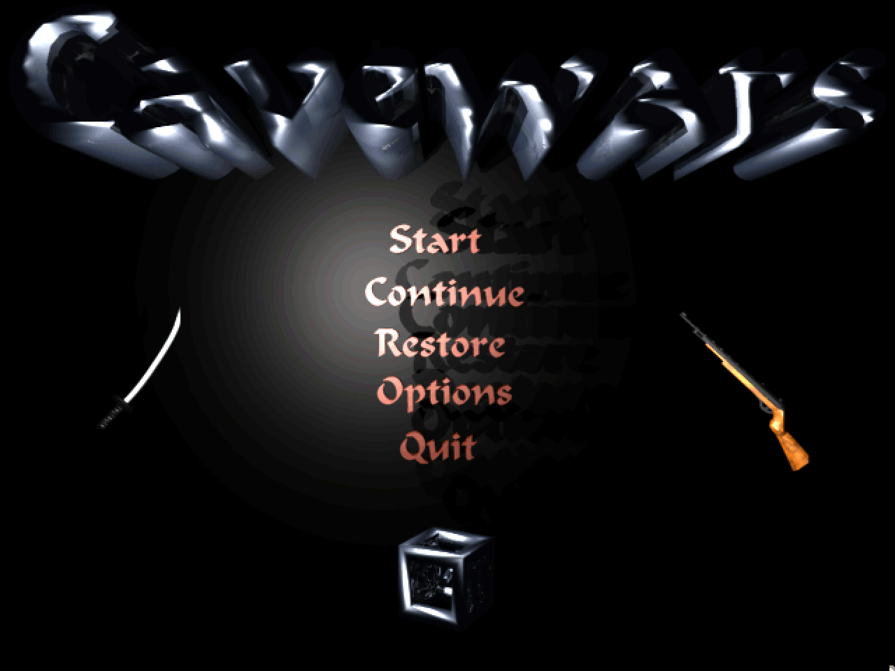 Title screen of Cavewars