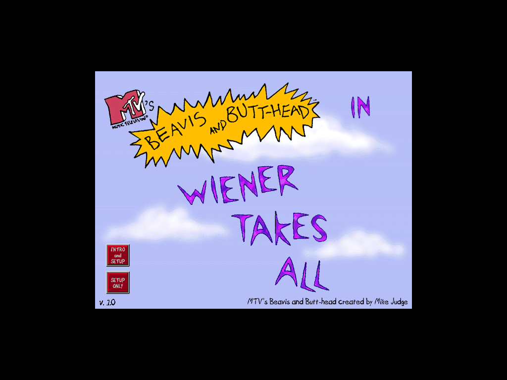 Title screen of Beavis and Butt-Head: Wiener Takes All