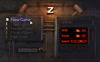Title screen of Z
