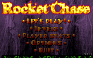 Title screen of Rocket Chase