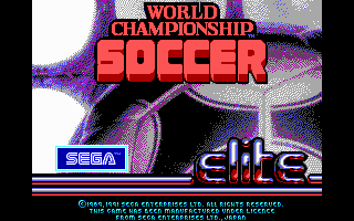 Title screen of World Championship Soccer