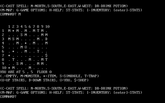 Gameplay of Dungeon (1990)