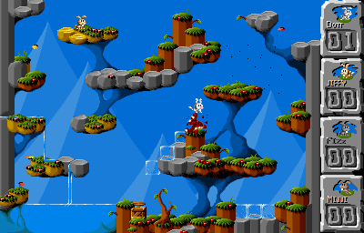 Gameplay of Jump 'n Bump