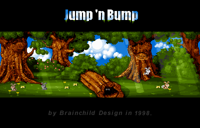 Title screen of Jump 'n Bump