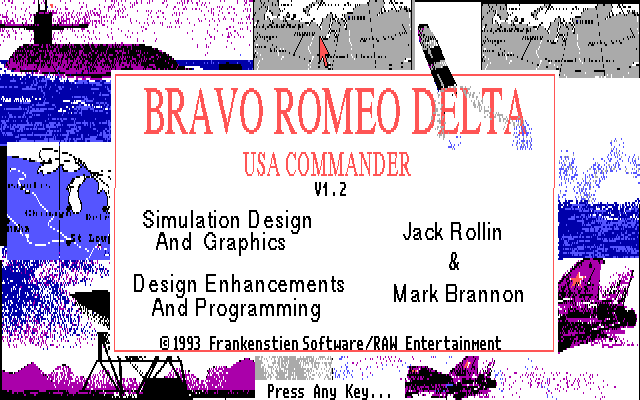 Title screen of Bravo Romeo Delta