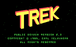 Title screen of Trek