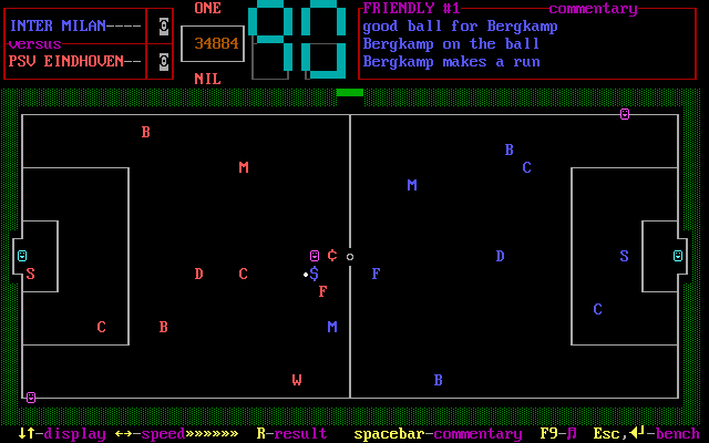 Gameplay of One-Nil Soccer Manager