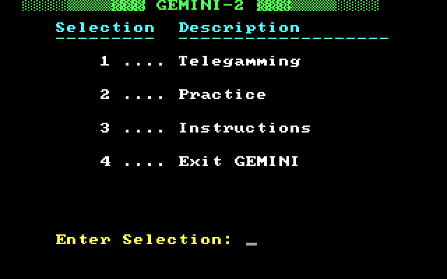 Title screen of Gemini-2
