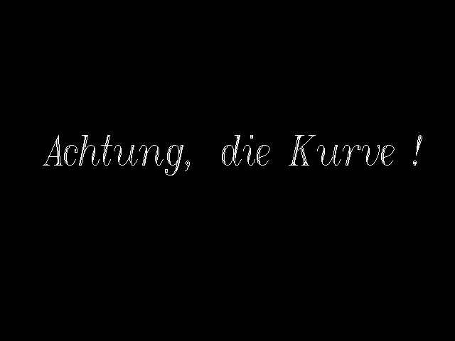 Title screen of Achtung, die Kurve!