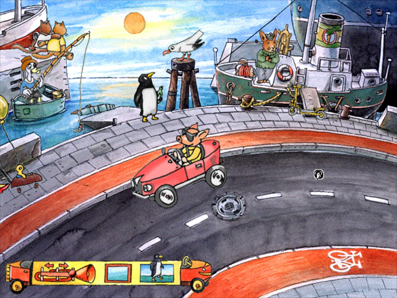 Gameplay of Fred und das Flaschenfahrrad