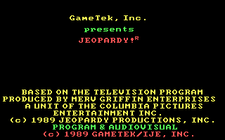 Title screen of Jeopardy! 25th Anniversary Edition