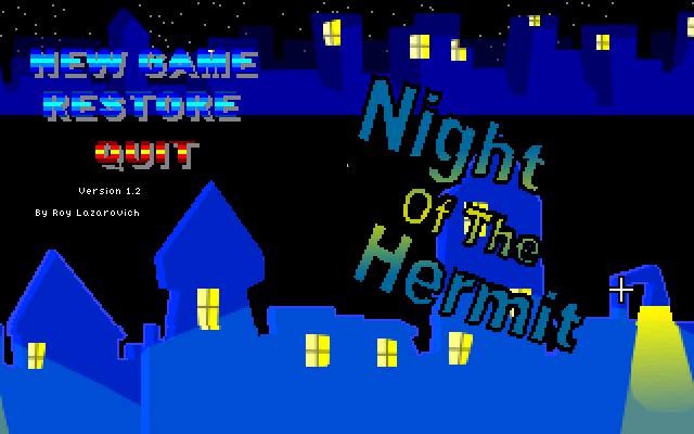 Title screen of Night of the Hermit