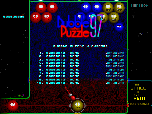Title screen of Bubble Puzzle '97