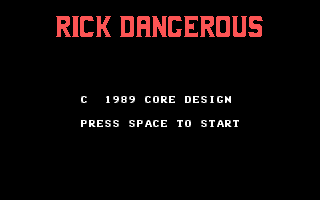 Title screen of Rick Dangerous