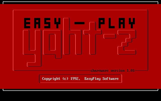 Title screen of Easy-Play Yaht-Z
