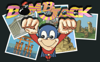 Title screen of Bomb Jack