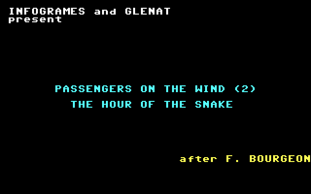 Title screen of Passengers on the Wind II