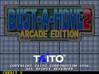 Title screen of Bust-A-Move Again