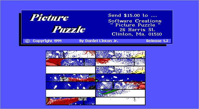 Title screen of Picture Puzzle