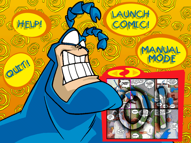 Title screen of The Tick: The Tick vs. The Uncommon Cold