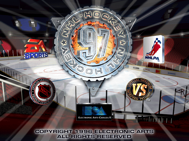 Title screen of NHL 97