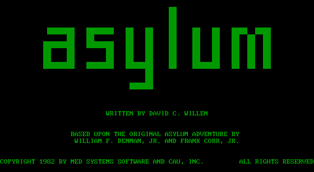 Title screen of Asylum