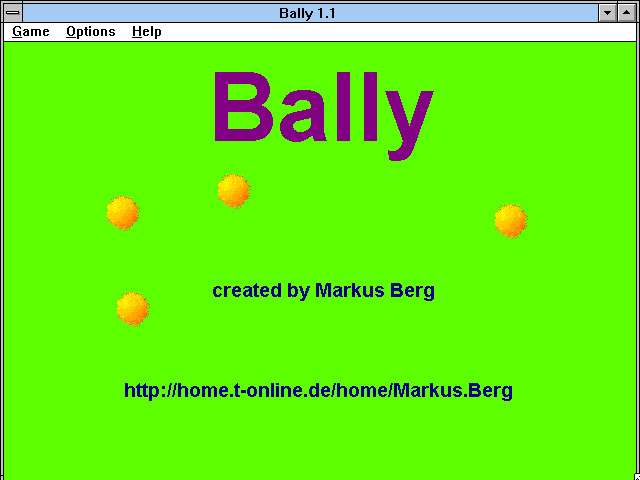 Title screen of Bally