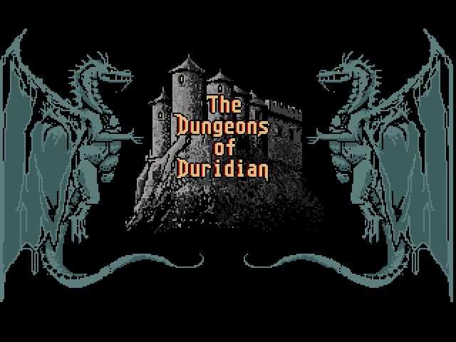 Title screen of The Adventures of Maddog Williams in the Dungeons of Duridian