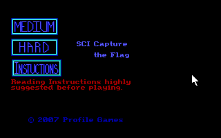 Title screen of SCI Capture the Flag