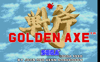 Title screen of Golden Axe