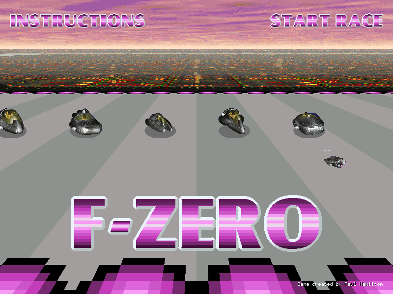 Title screen of F-Zero