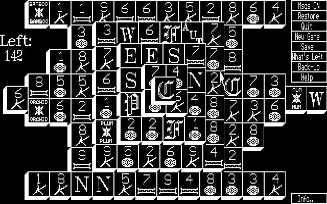Gameplay of Mah Jongg LapTop