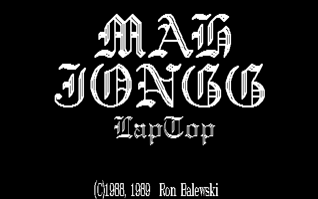 Title screen of Mah Jongg LapTop