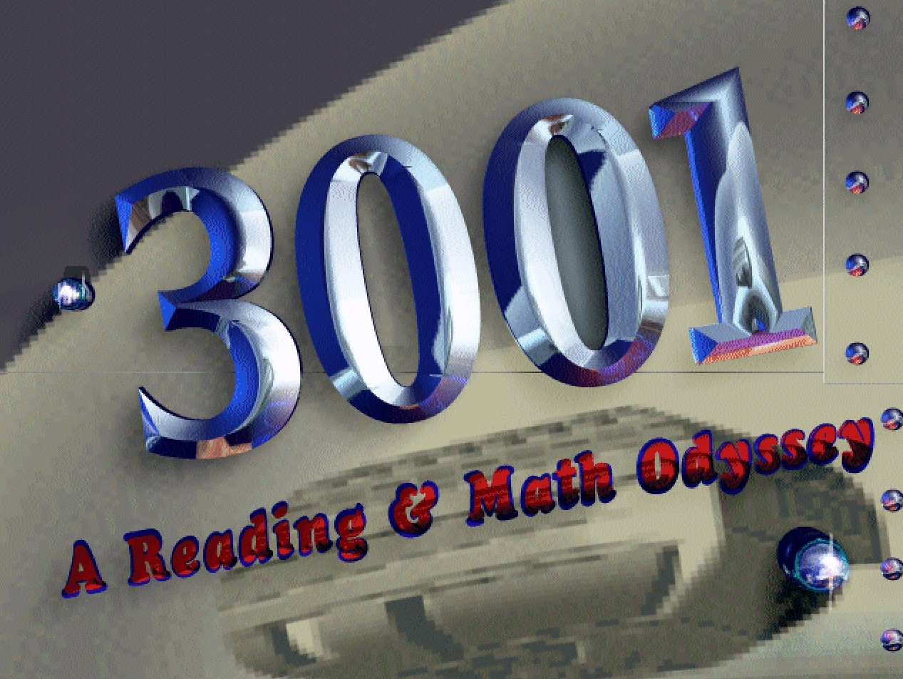 Title screen of 3001: A Reading and Math Odyssey