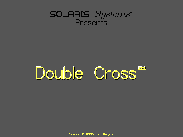 Title screen of Double Cross