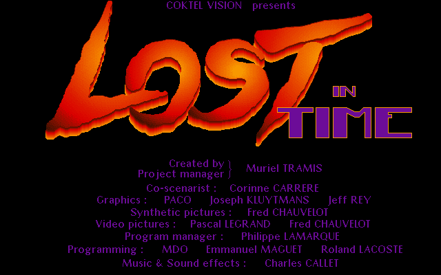 Title screen of Lost in Time