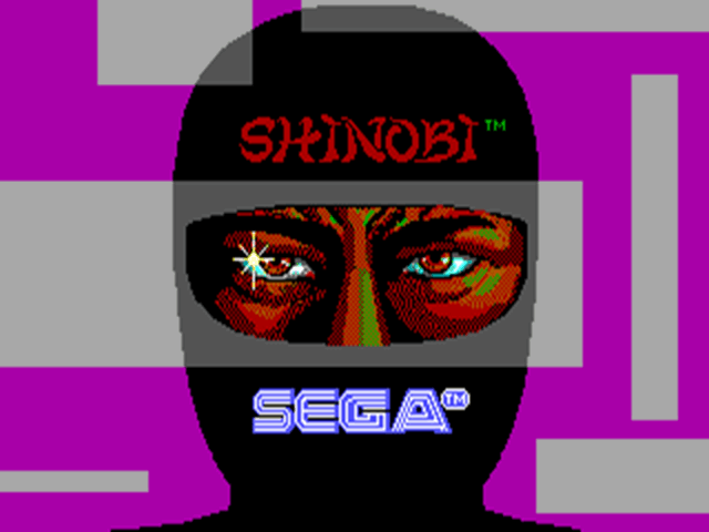 Title screen of Shinobi