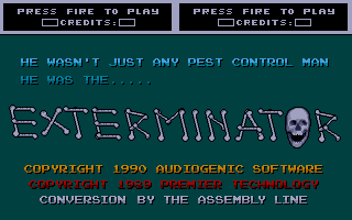 Title screen of Exterminator