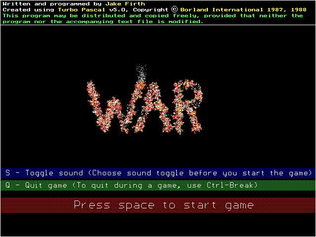Title screen of War-8}!