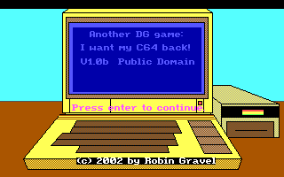 Title screen of Another DG Game: I want my C64 back