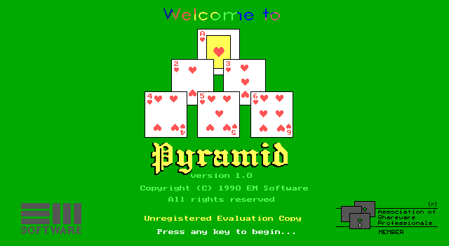 Title screen of Pyramid