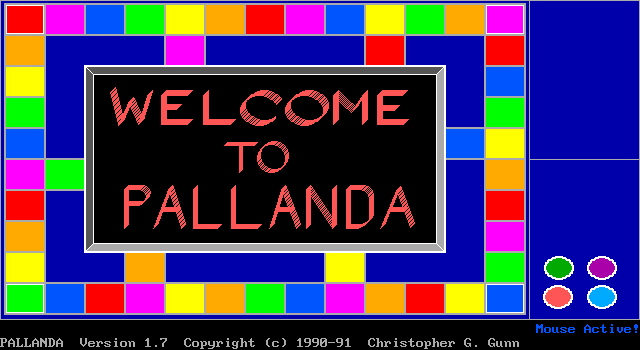 Title screen of Pallanda