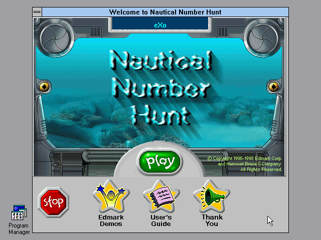 Title screen of Nautical Number Hunt