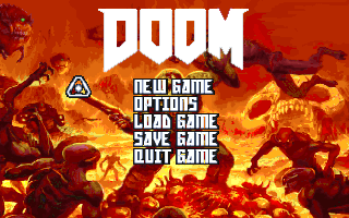 Title screen of DOOM 4