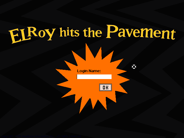 Title screen of Elroy Hits the Pavement