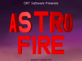 Title screen of AstroFire