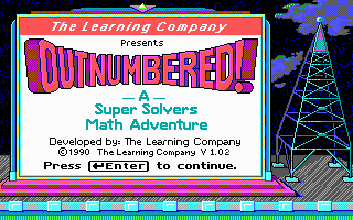 Title screen of Super Solvers: OutNumbered!