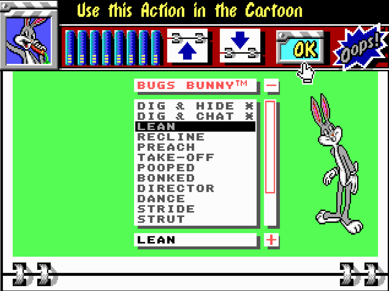 Gameplay of The Bugs Bunny Cartoon Workshop