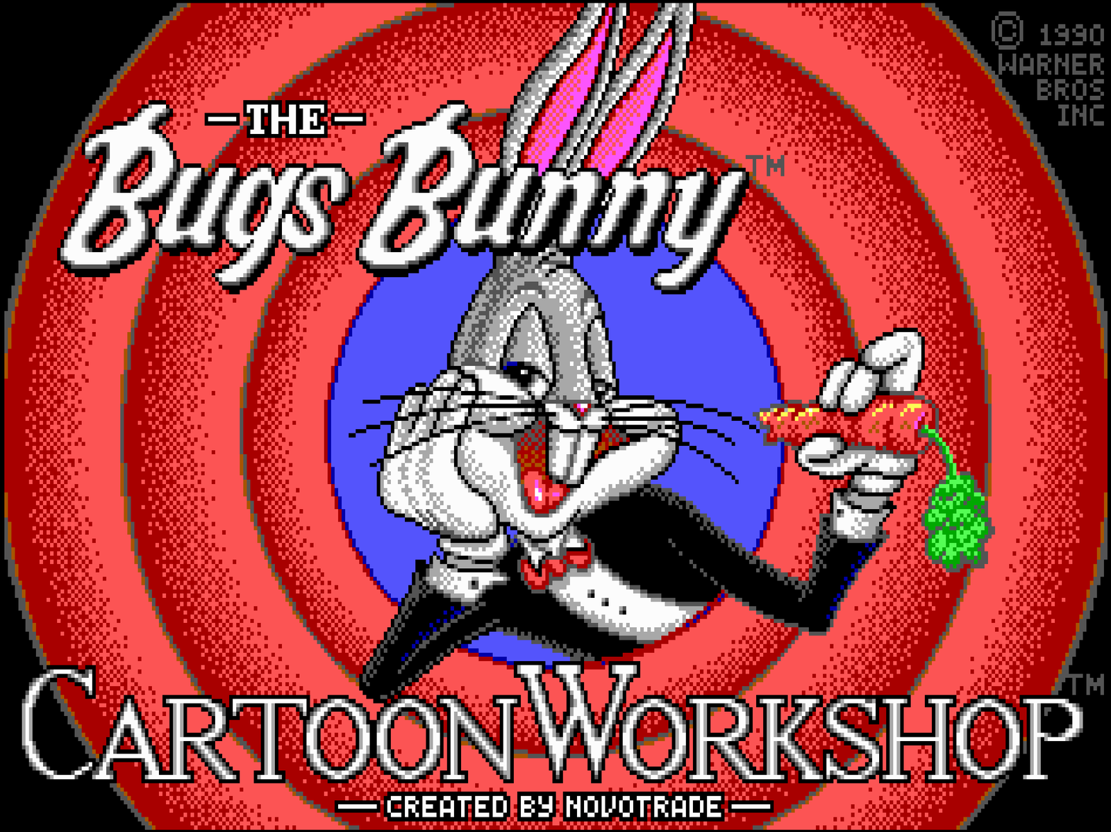 Title screen of The Bugs Bunny Cartoon Workshop