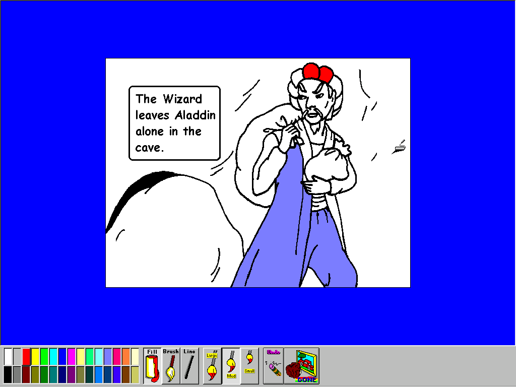 Gameplay of Color Me Fun! Aladdin And The Magic Lamp